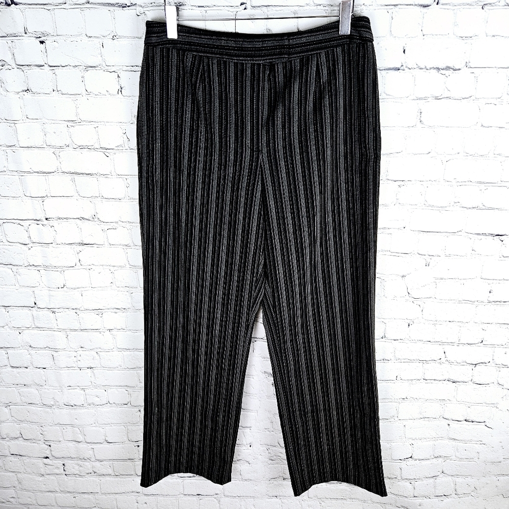 VALERIE STEVENS | striped wide leg dress dressy business trouser pants